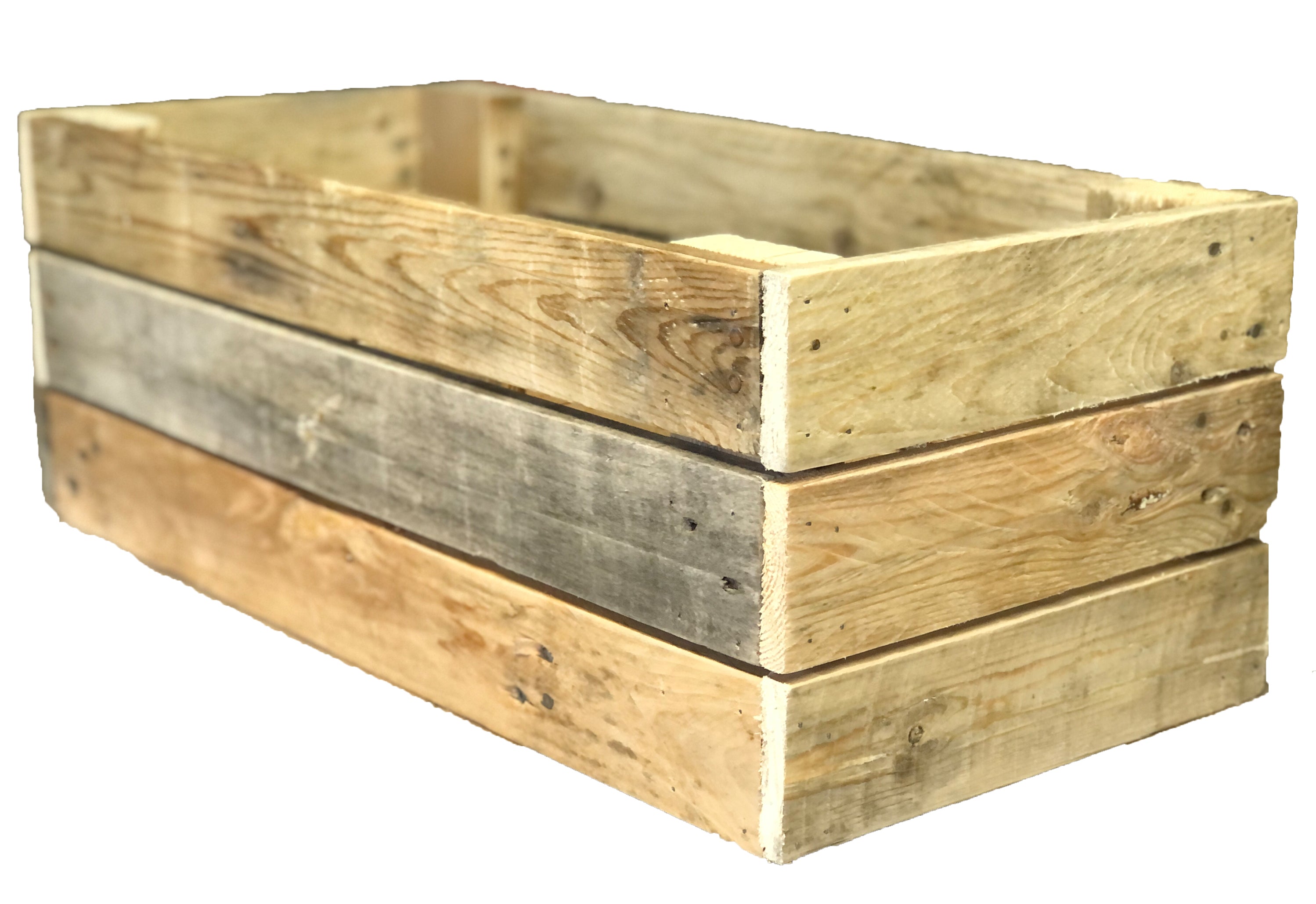 Eco Wooden Crate LARGE 60cm x 30cm PACK OFFER – Rustic