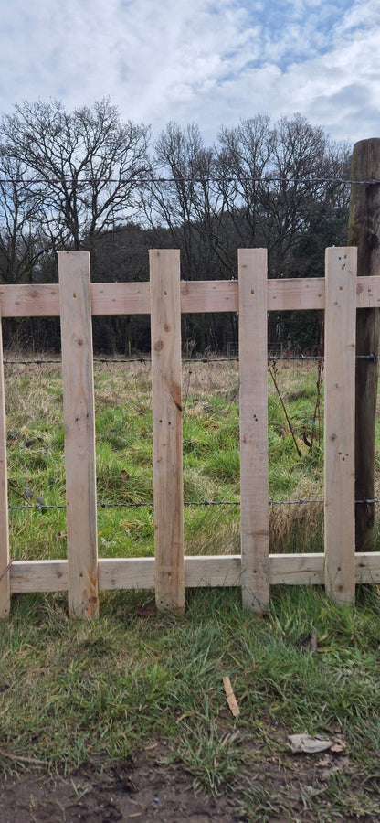 Natural Open Picket Fence Panels