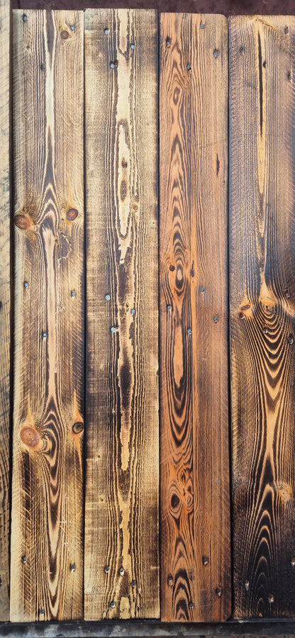 14cm Wide Uniform Cladding - Scorched Finish - 1m2 Pack