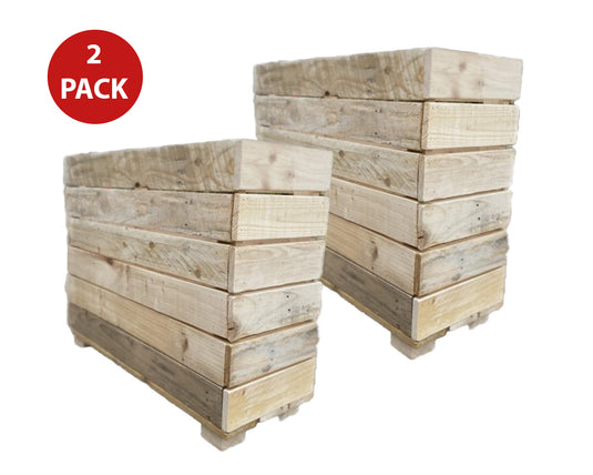 Rectangular Planters 80cm x 60cm x 30cm - 2 Pack