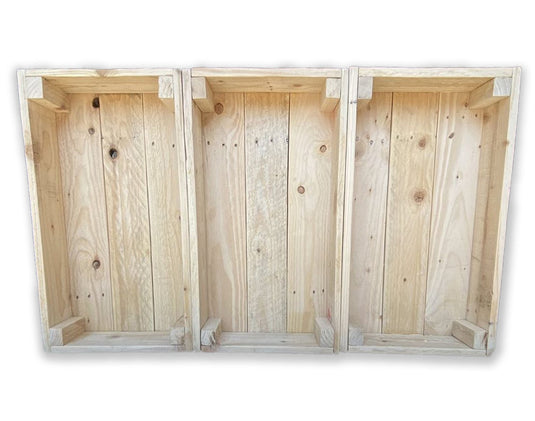 3 x 1 Tier Eco Crate Display Unit