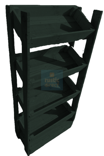 Tilted Handmade Display Stands - 4 Tier - Forest Green