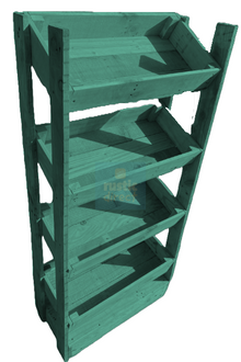 Tilted Handmade Display Stands - 4 Tier - Giddy Green