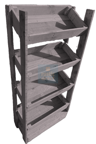 Tilted Handmade Display Stands - 4 Tier - Winter Sky