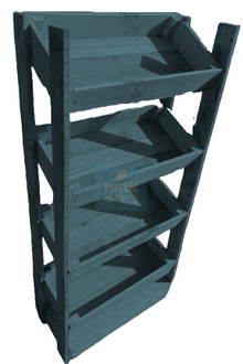 Tilted Handmade Display Stands - 4 Tier - Heritage Blue
