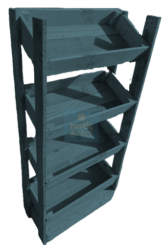 Tilted Handmade Display Stands - 4 Tier - Heritage Blue