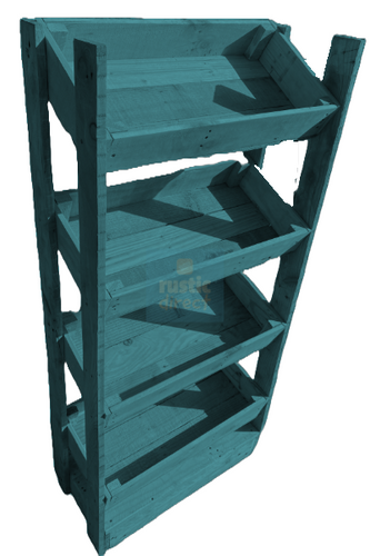Tilted Handmade Display Stands - 4 Tier - Porcelain Blue