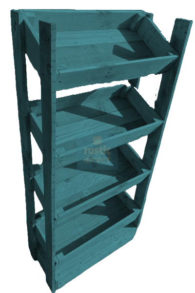 Tilted Handmade Display Stands - 4 Tier - Porcelain Blue