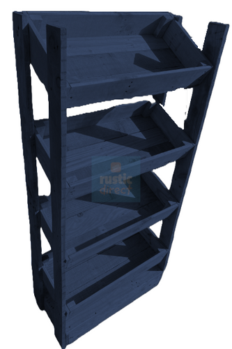 Tilted Handmade Display Stands - 4 Tier - Iris Blue