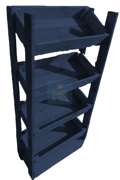 Tilted Handmade Display Stands - 4 Tier - Iris Blue