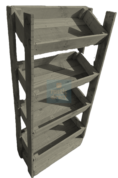 Tilted Handmade Display Stands - 4 Tier - Mushroom
