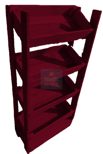 Tilted Handmade Display Stands - 4 Tier - Regency Red
