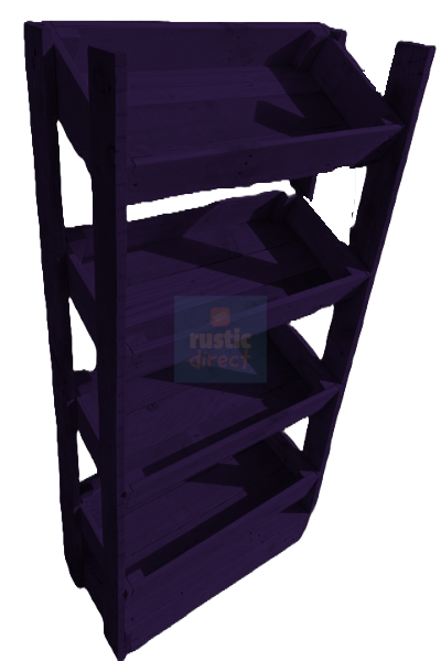 Tilted Handmade Display Stands - 4 Tier - Mauvine Purple