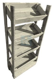 Tilted Handmade Display Stands - 4 Tier - Cornish Cream