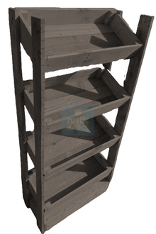 Tilted Handmade Display Stands - 4 Tier - Dove Grey