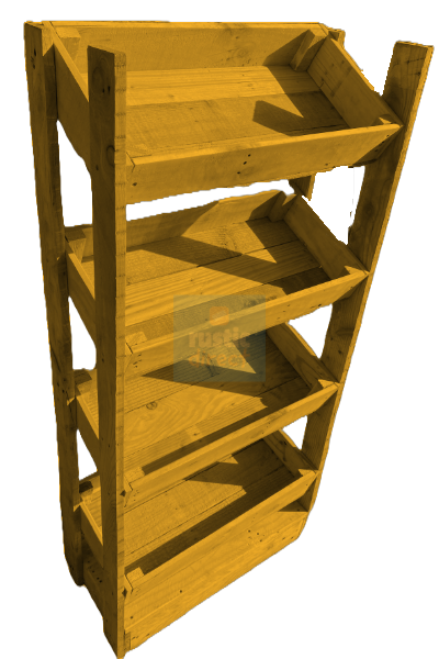 Tilted Handmade Display Stands - 4 Tier - Drawing Room Gold