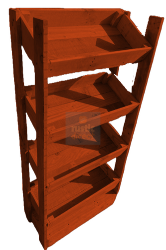 Tilted Handmade Display Stands - 4 Tier - Saffron