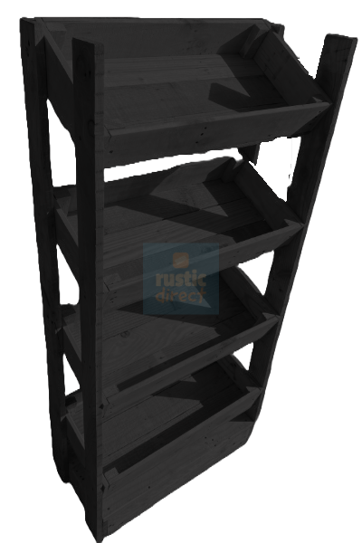 Tilted Handmade Display Stands - 4 Tier - Anthracite Grey