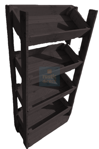 Tilted Handmade Display Stands - 4 Tier - Warm Oak