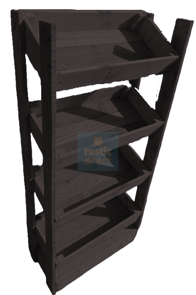Tilted Handmade Display Stands - 4 Tier - Warm Oak