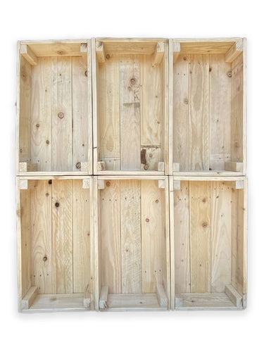 6 x 1 Tier Eco Crate Display Unit