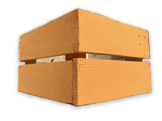 Rectangular Crate / Planter - Barcelona Orange Solid - Choose From 16 Sizes
