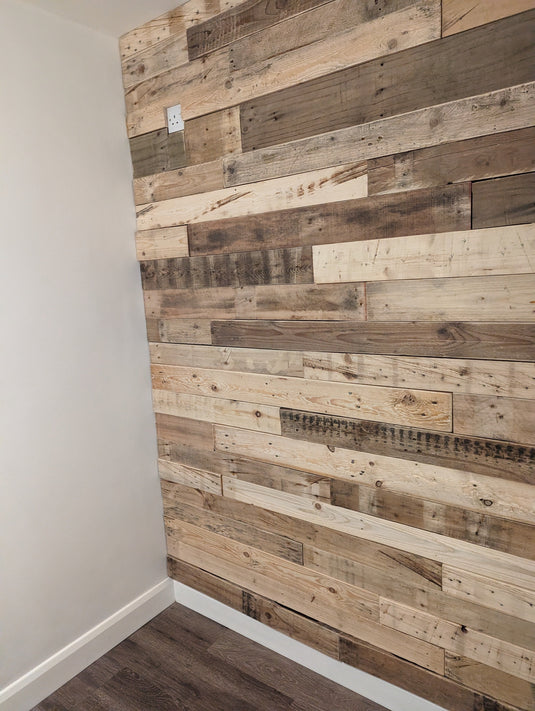 Natural Mixed Tone Rustic Cladding - 5 Square Meter Pack - Sanded