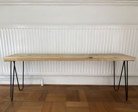 Rustic Indoor Hairpin Scaffold Bench