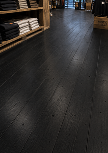 Rustic Reclaimed Wood Flooring - Black Light Gloss - SAMPLES