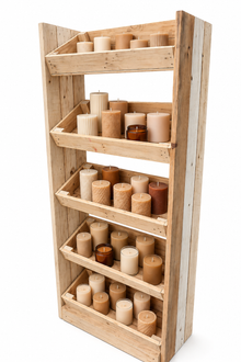 Rustic Direct Tilted Handmade Display Stands - 5 Tier