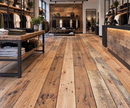 Rustic Reclaimed Wood Flooring - Weathered Tones - Free Sample