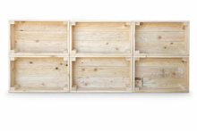 1 Tier Rectangular Wood Crates - Select Size