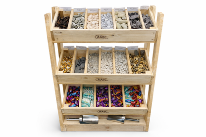 Rustic Direct Tilted Handmade Display Stands - 3 Tier