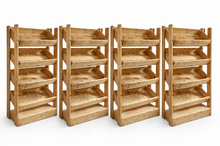 Rustic Direct Tilted Handmade Display Stands - 4 Tier