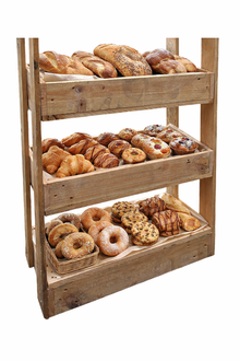Rustic Direct Flat Handmade Display Stands - 2 Tier