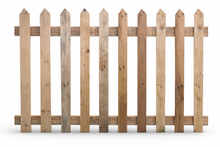 Natural Pointed Top Picket Fence Panel
