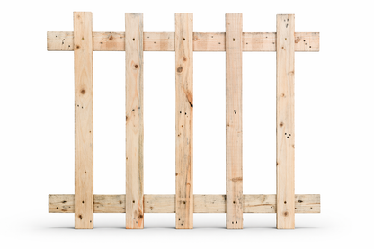 Natural Open Picket Fence Panels