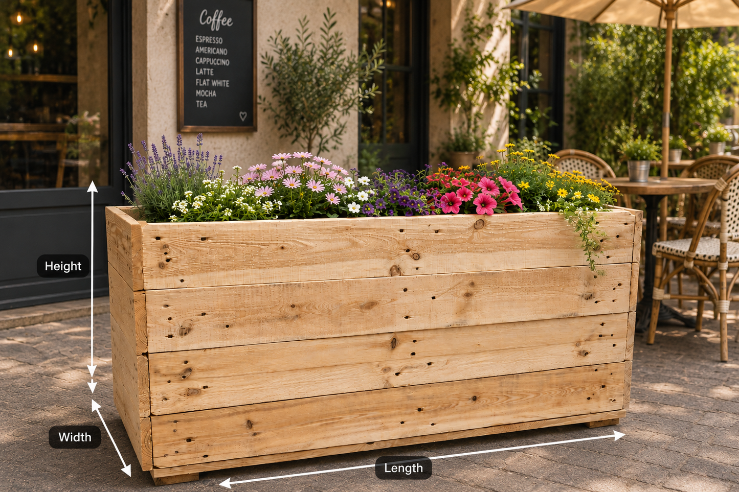 Rectangular Planters - Individual - Wide Boards