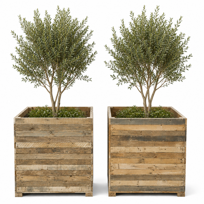 Rustic Square Planter 100cm x 100cm x 100cm - Extra Large - Individual