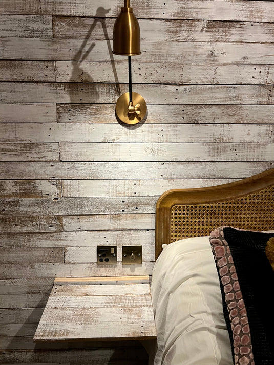 Alpine Whitewash Rustic Wood Cladding - 15 Square Meter Offer