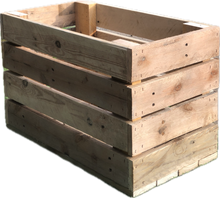 Rustic Direct Rectangular Wood Crate 4 Tier 40cm x 30cm