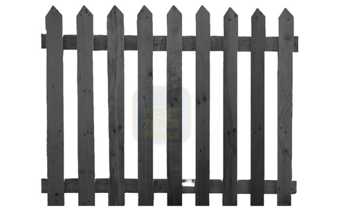 Pointed Top Picket Fence Panel Charcoal Grey