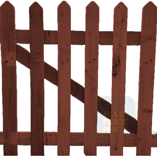 Pointed Top Picket Gates - Red Cedar