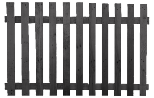 Flat Top Picket Fence Panel Slate