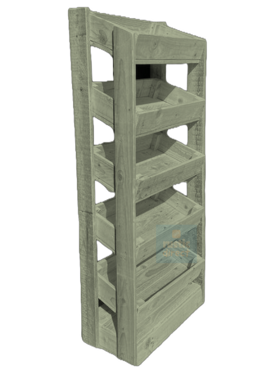 Tilted Handmade Display Stands - 5 Tier - Pond Green