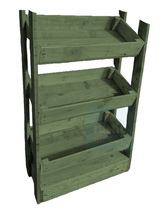 Tilted Handmade Display Stands - 3 Tier - Sage Green