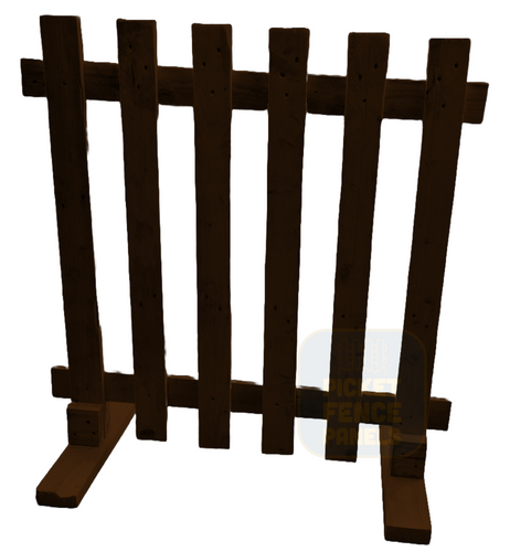 Free Standing Picket Fence Panels - Dark Oak