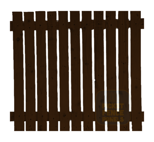 Privacy Picket Fence Panels - Dark Oak