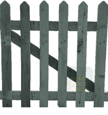 Pointed Top Picket Gates - Sage