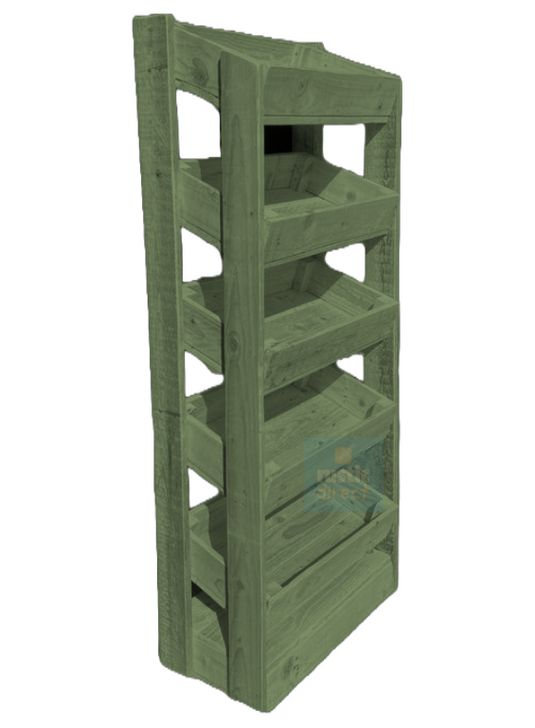 Tilted Handmade Display Stands - 5 Tier - Sage Green